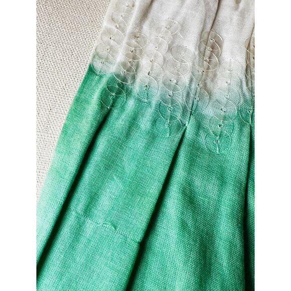 La Rok Blue Green Sleeveless Sequin Pleated Space Dye Dress Women's Size M - Picture 7 of 7